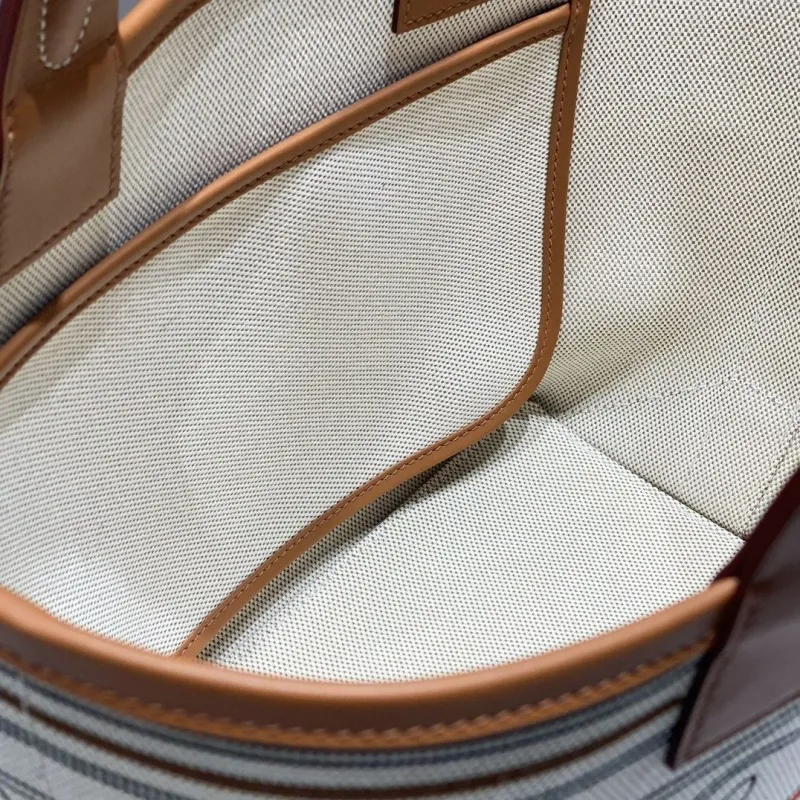 Hermes Equestrian Canvas Tote Bag - Image 6