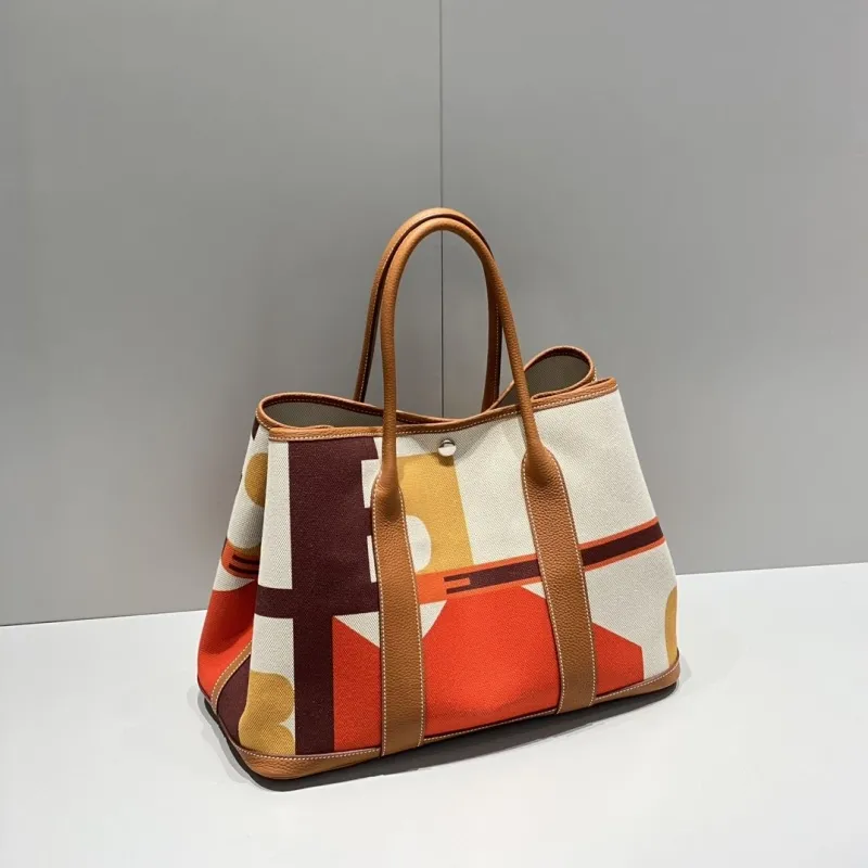 Hermes Multicolor Canvas Tote Bag 143