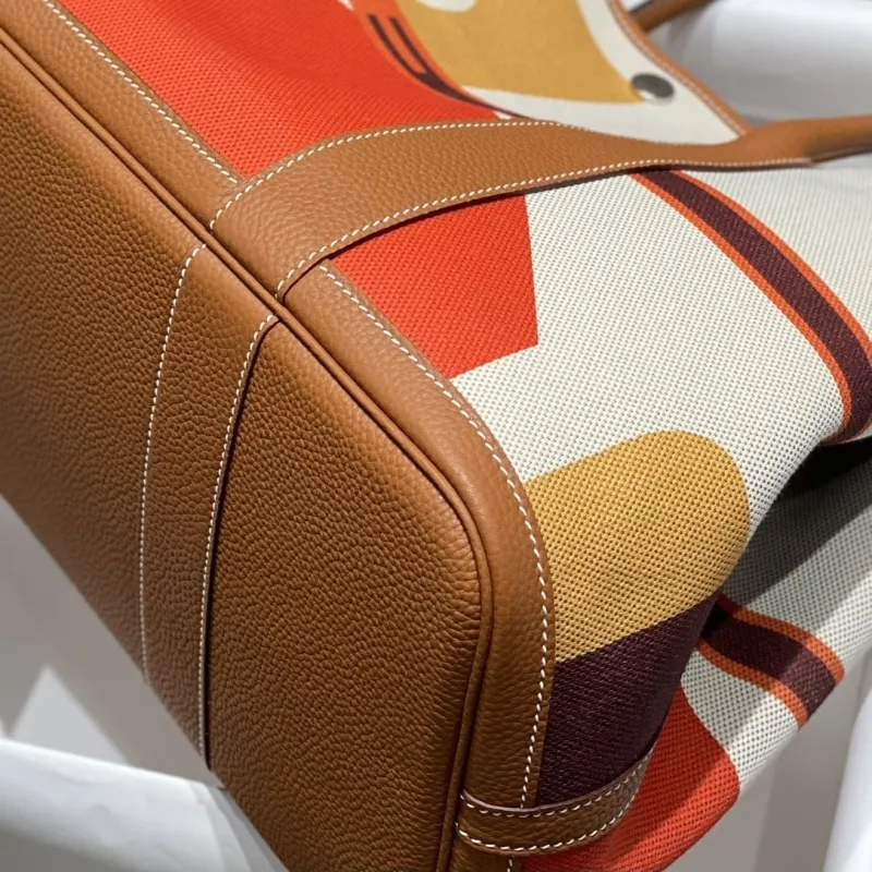 Hermes Multicolor Canvas Tote Bag 143 - Image 4