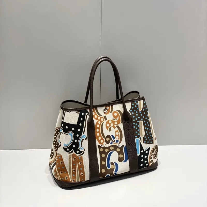 Hermes Multicolor Print Tote Bag 147
