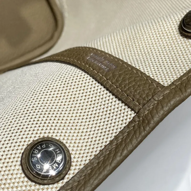 Hermes Printed Canvas Tote Bag 150 Beige - Image 8