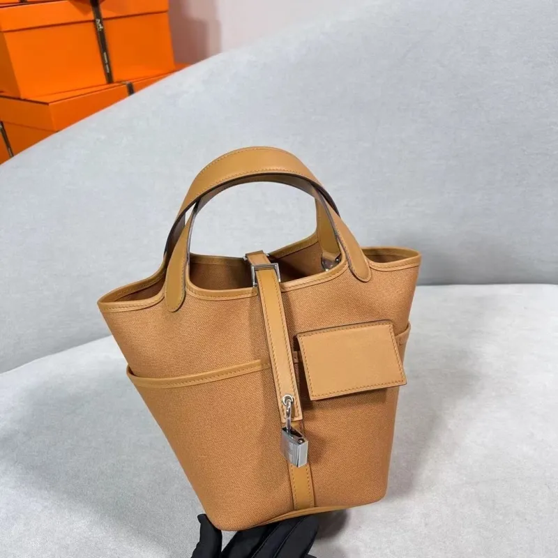 Alternative view of Hermes Tan Bucket Handbag 161