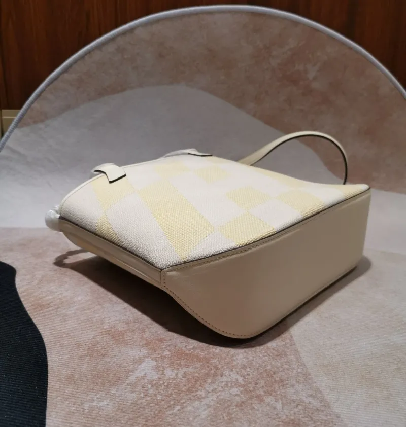 Hermes Cream Yellow Canvas Shoulder Tote Bag - Image 6