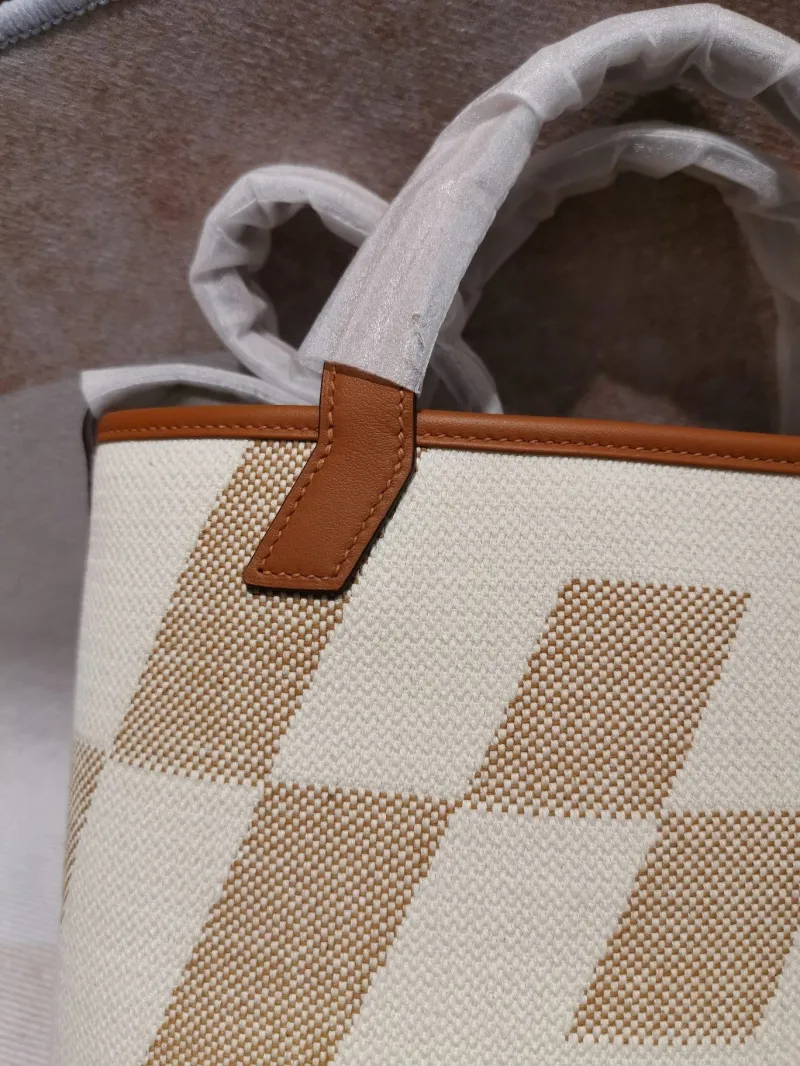 Hermes Cream Tan Canvas Tote Bag 165 - Image 3