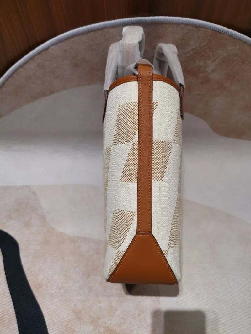 Hermes Cream Tan Canvas Tote Bag 165 - Image 4