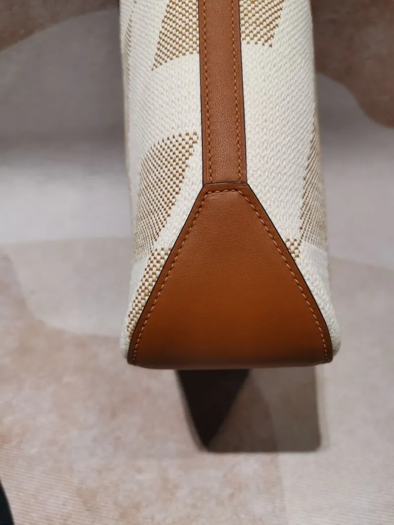 Hermes Cream Tan Canvas Tote Bag 165 - Image 6