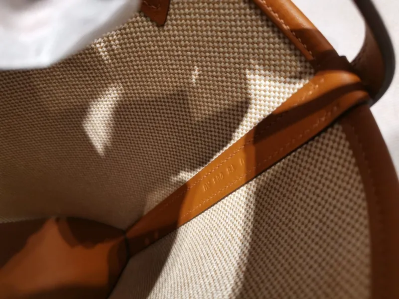 Hermes Cream Tan Canvas Tote Bag 165 - Image 9