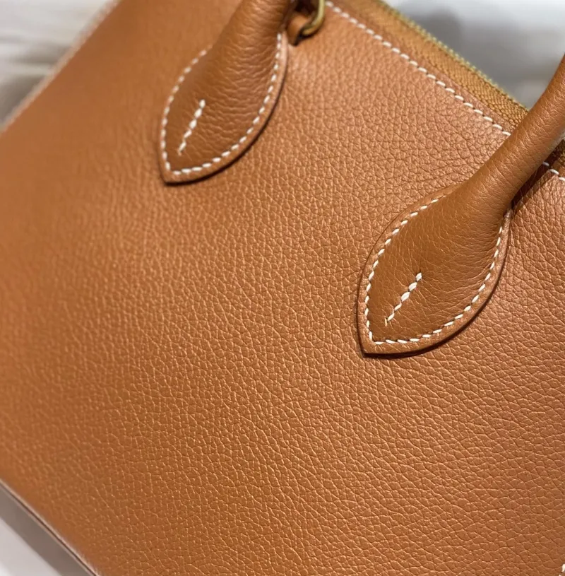 Hermes Brown Top Handle Bag 25 - Image 5