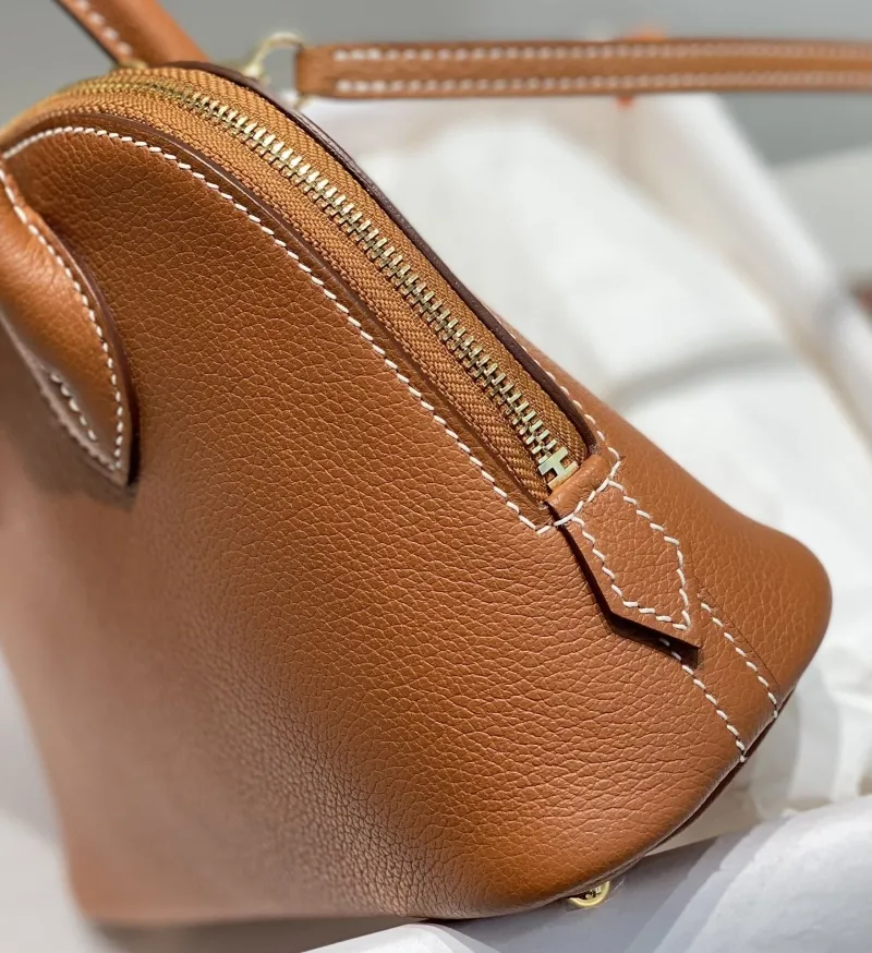 Hermes Brown Top Handle Bag 25 - Image 6