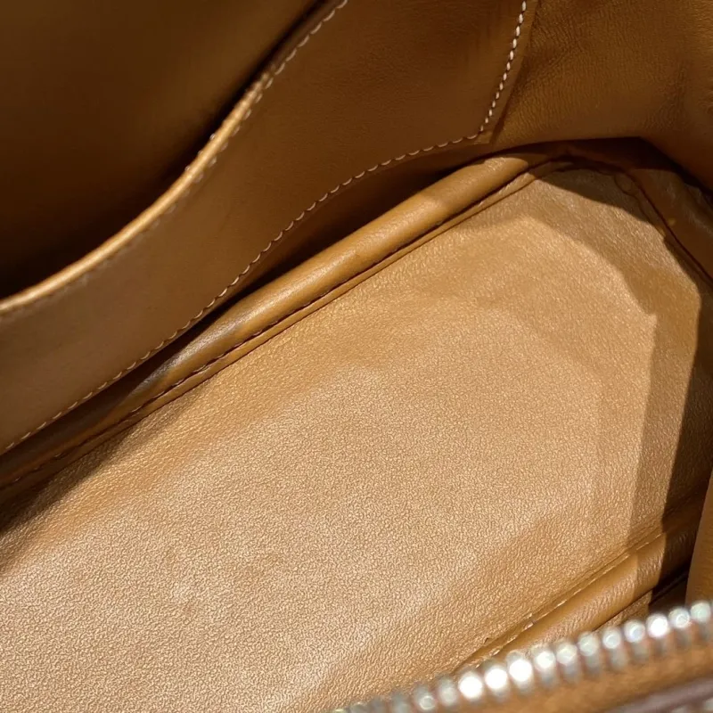 Hermes Brown Leather Top Handle Bag 26 - Image 9