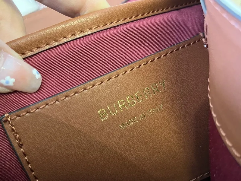 Burberry Vintage Check Leather Trim Backpack - Image 8