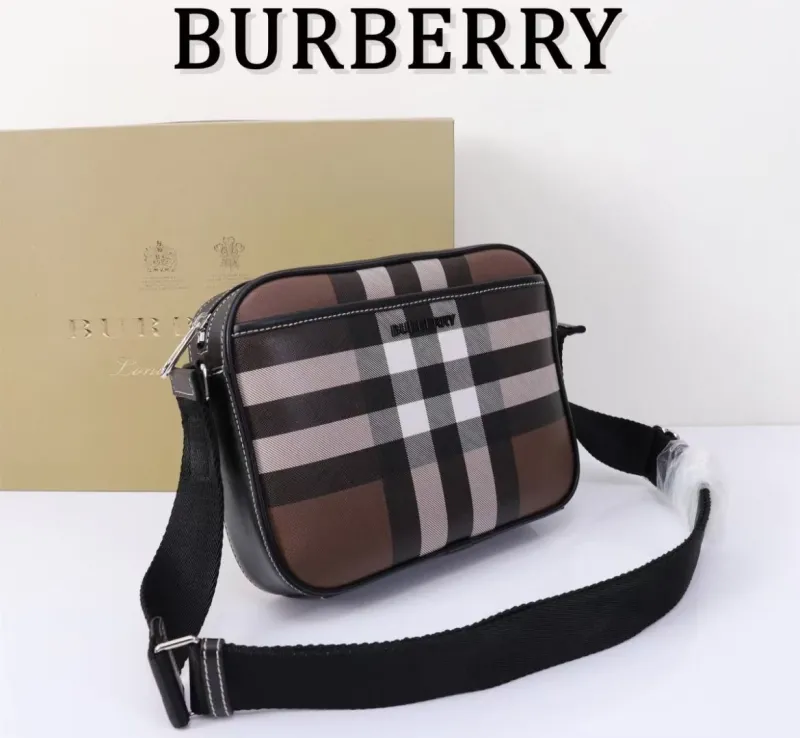 Burberry Brown Check Crossbody Bag - Image 3