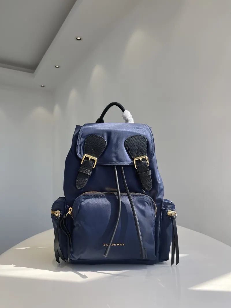 Burberry Navy Blue Nylon Backpack - Image 3