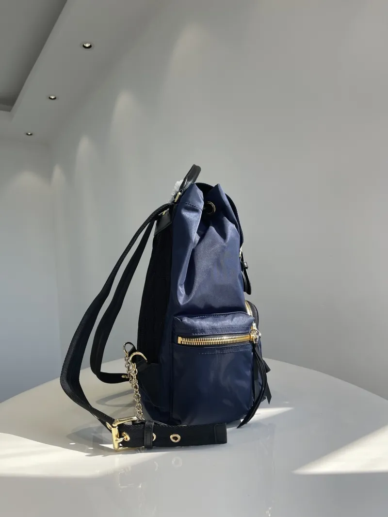 Burberry Navy Blue Nylon Backpack - Image 4