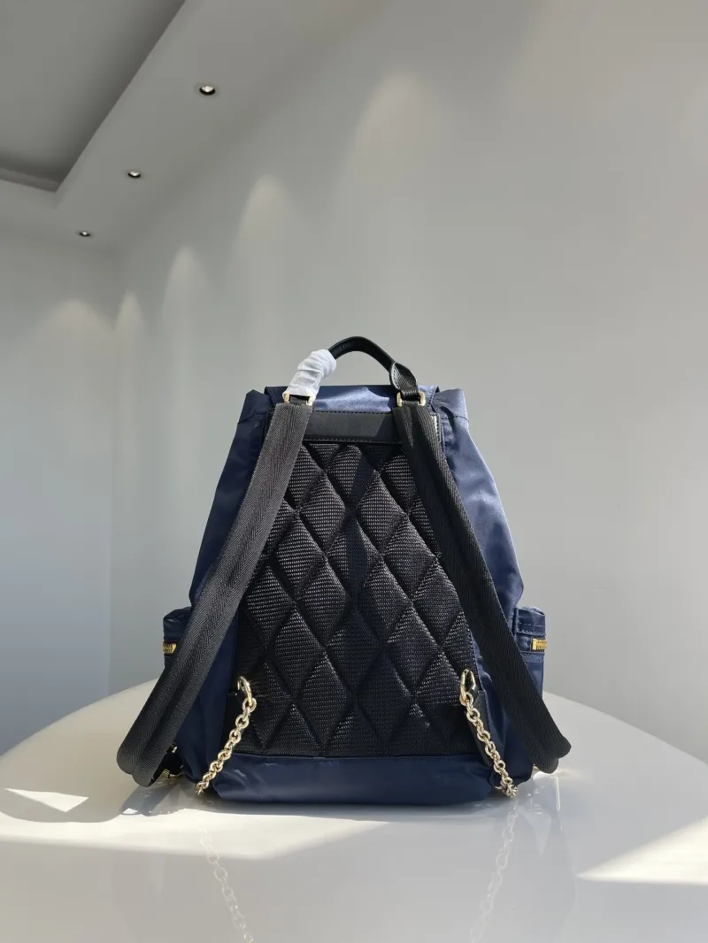 Burberry Navy Blue Nylon Backpack - Image 5