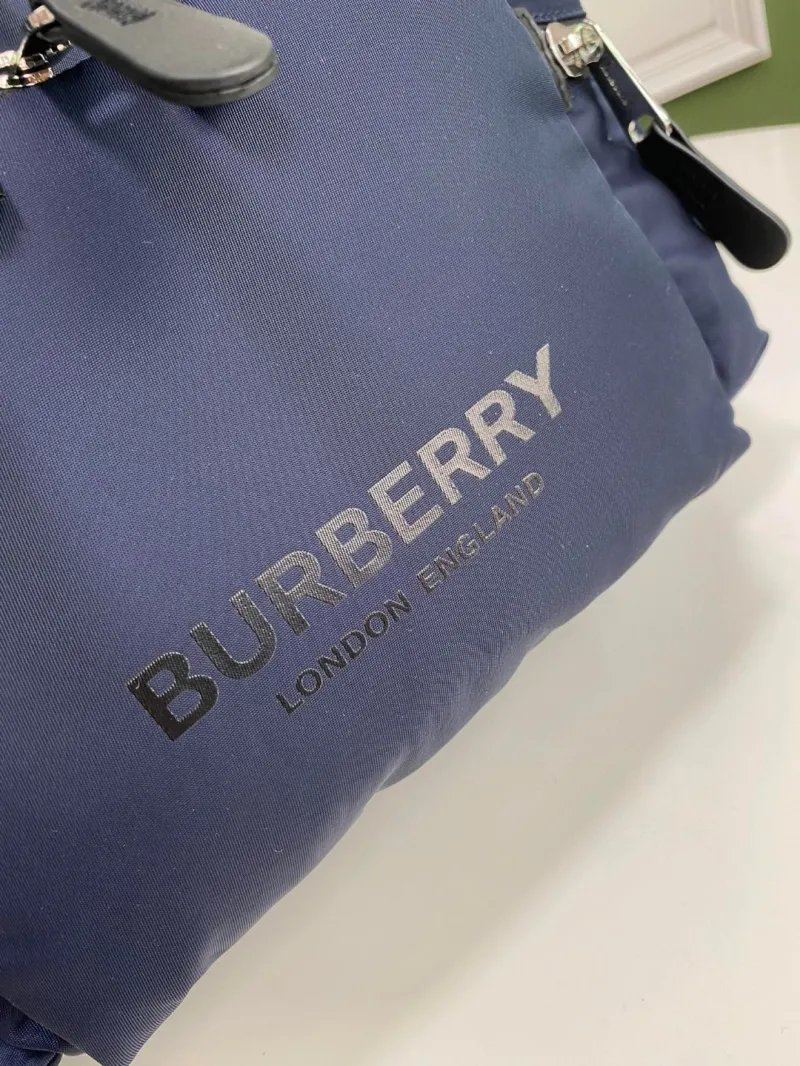 Burberry Navy Blue Nylon Backpack - Image 3