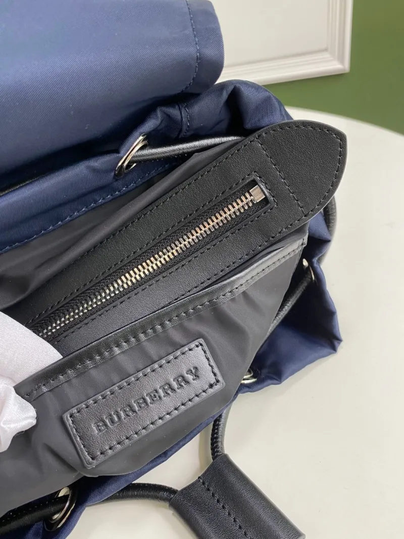 Burberry Navy Blue Nylon Backpack - Image 6