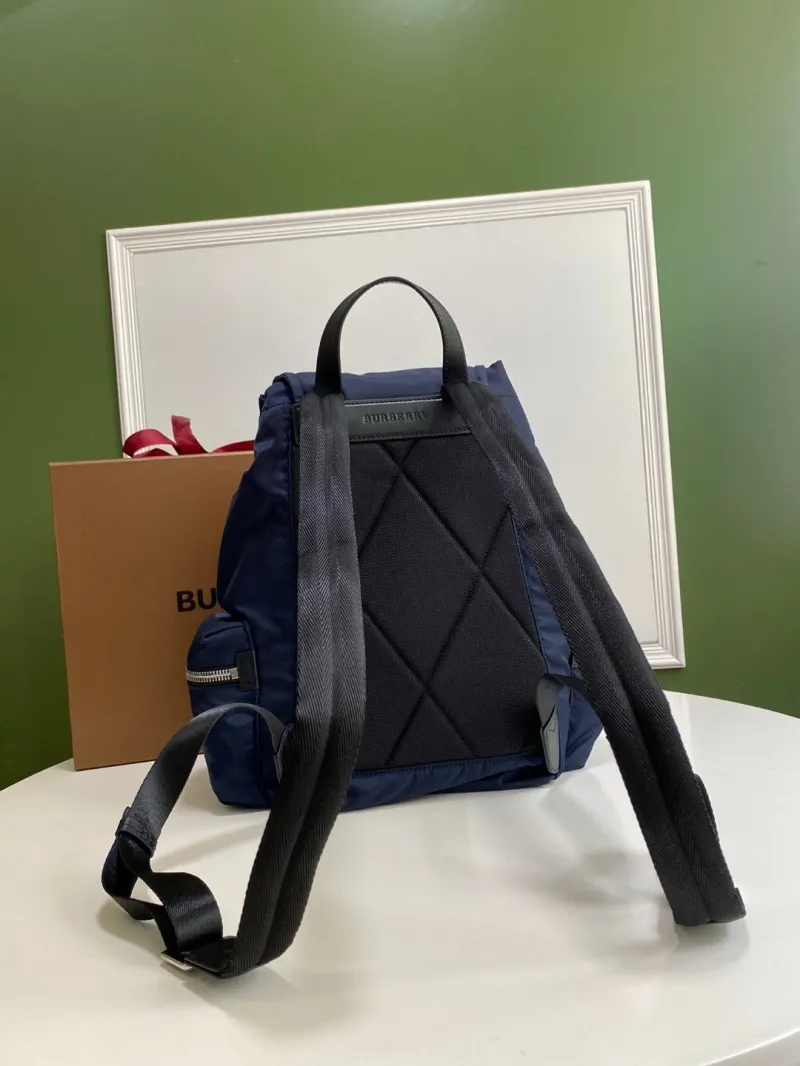 Burberry Navy Blue Nylon Backpack - Image 8
