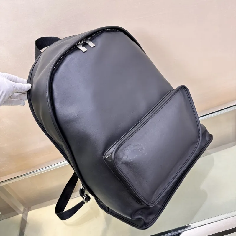 Burberry Dark Gray Leather Backpack - Image 4