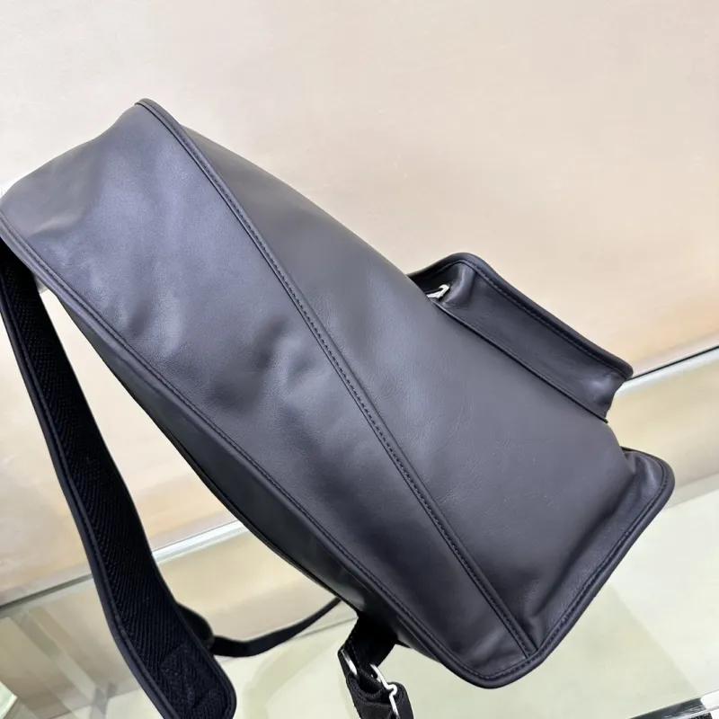 Burberry Dark Gray Leather Backpack - Image 6