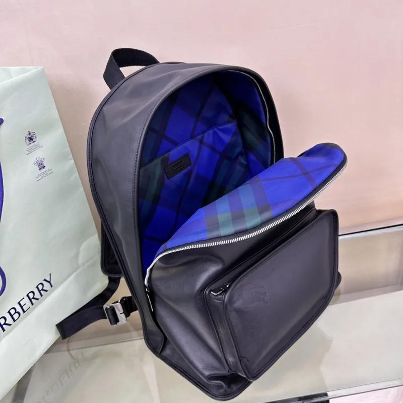 Burberry Dark Gray Leather Backpack - Image 7