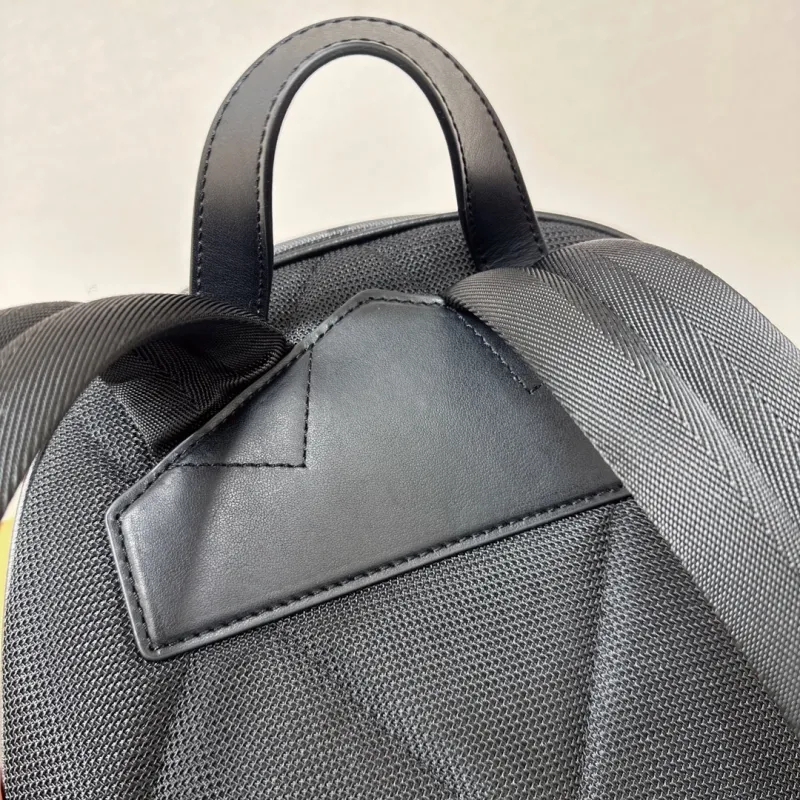 Burberry Dark Gray Check Backpack - Image 7