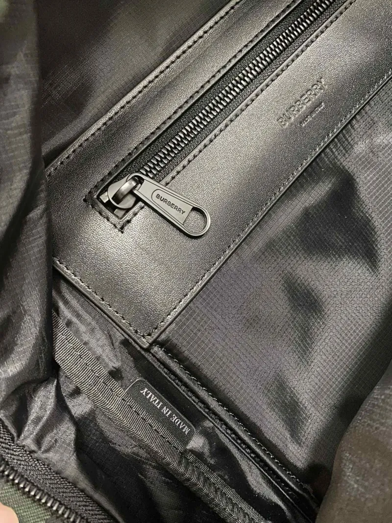 Burberry Green Monogram Canvas Backpack - Image 6
