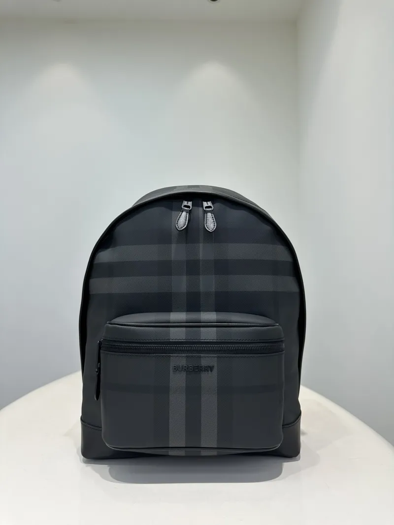 Burberry Black Check Backpack - Image 3