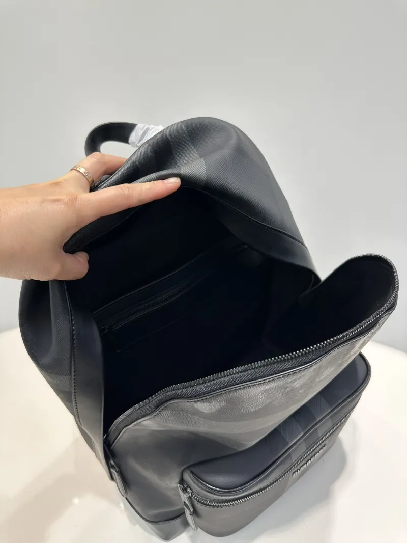 Burberry Black Check Backpack - Image 7
