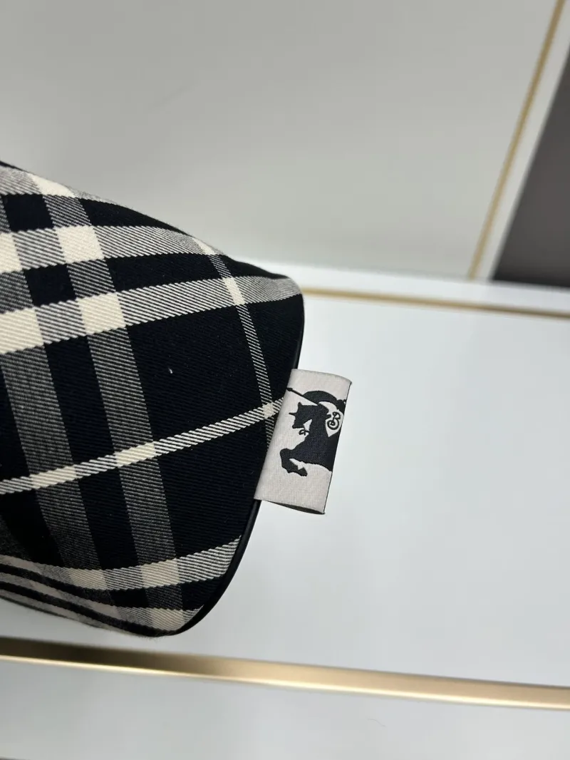 Burberry Black White Check Bucket Shoulder Bag 8091 - Image 6
