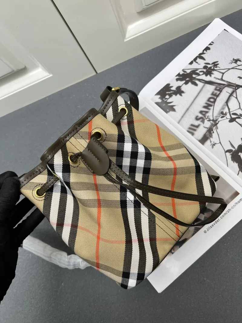Burberry Large Check Bucket Bag 8058 - Image 3