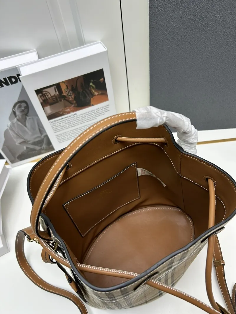 Burberry Vintage Check Bucket Bag 8055 - Image 8