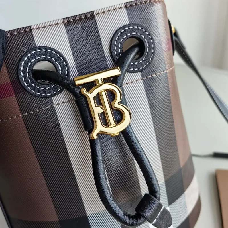 Burberry Signature Check Bucket Crossbody Bag - Image 5
