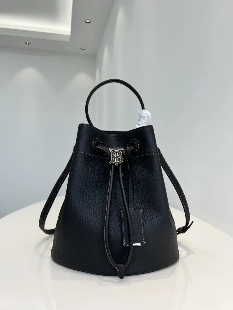 Burberry Black Leather Bucket Bag - Image 3