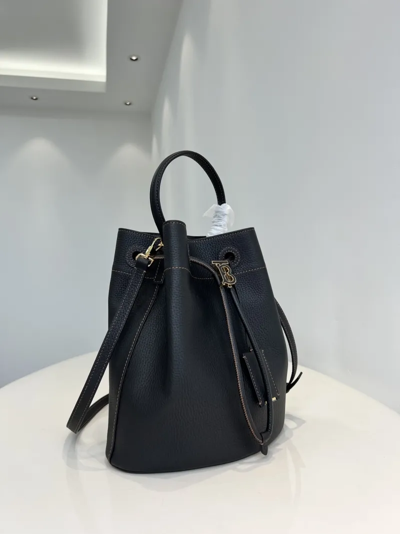 Burberry Black Leather Bucket Bag - Image 4