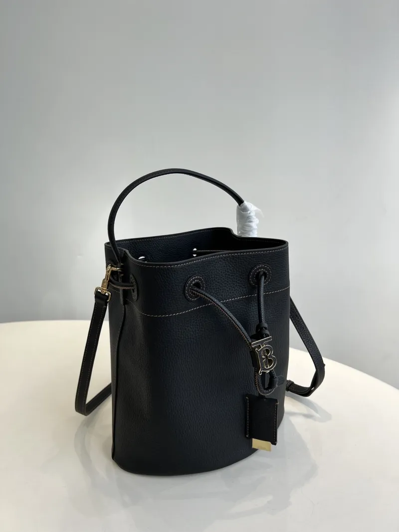Burberry Black Leather Bucket Bag - Image 8