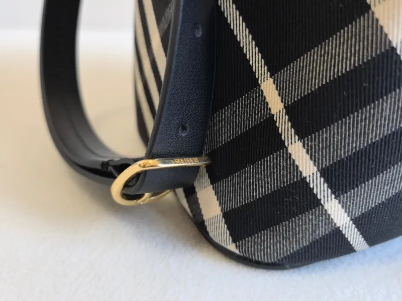 Burberry Black Check Bucket Bag 26 - Image 5
