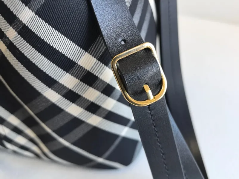 Burberry Black Check Bucket Bag 26 - Image 6