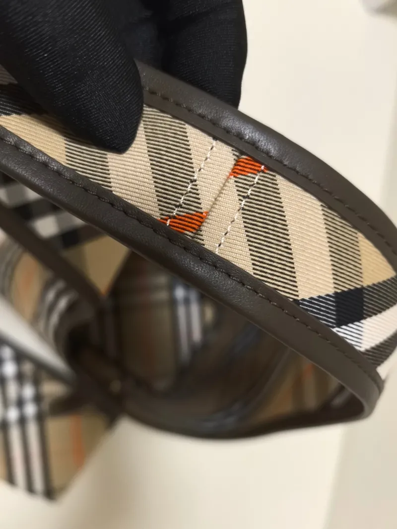 Burberry Classic Check Bucket Shoulder Bag - Image 6