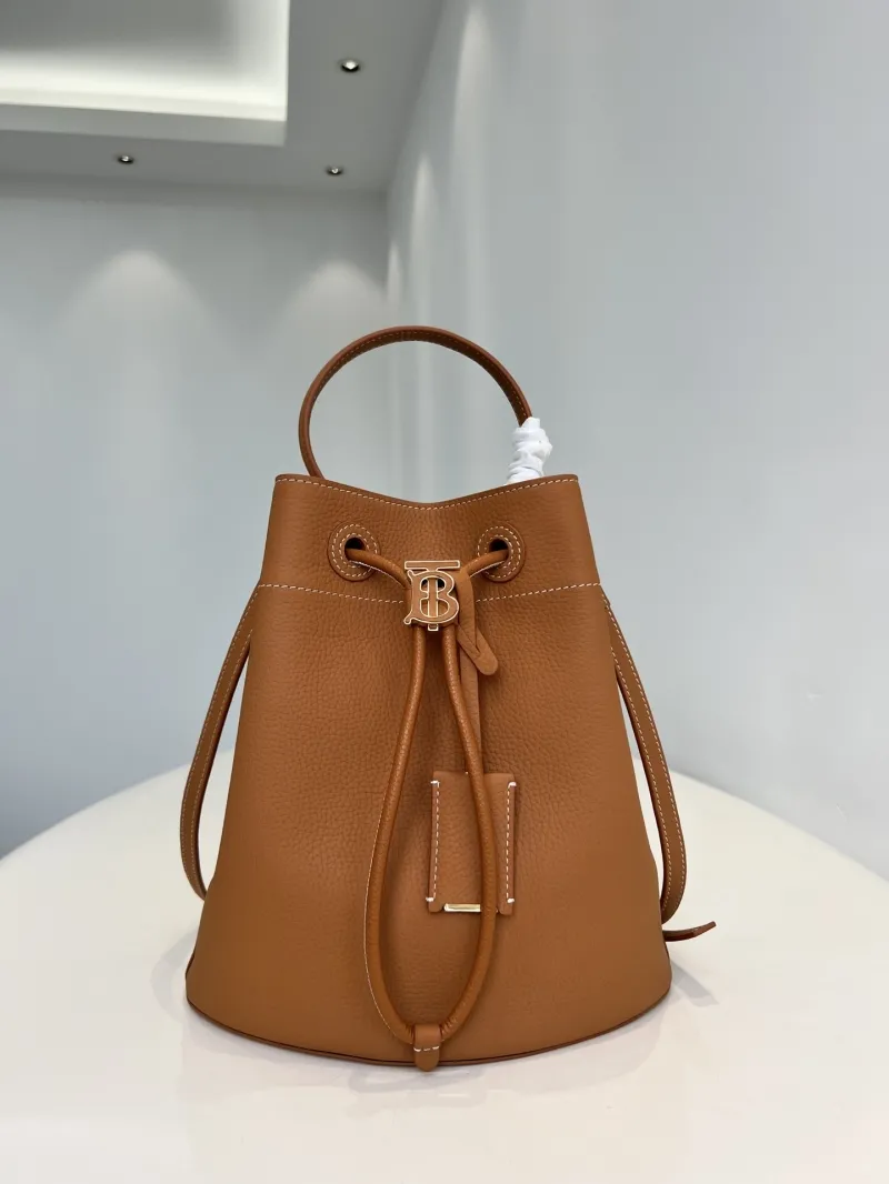 Burberry Brown Leather Bucket Bag - Image 3