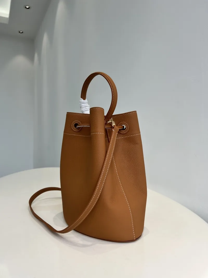 Burberry Brown Leather Bucket Bag - Image 4