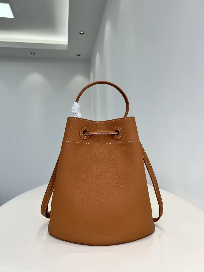 Burberry Brown Leather Bucket Bag - Image 6
