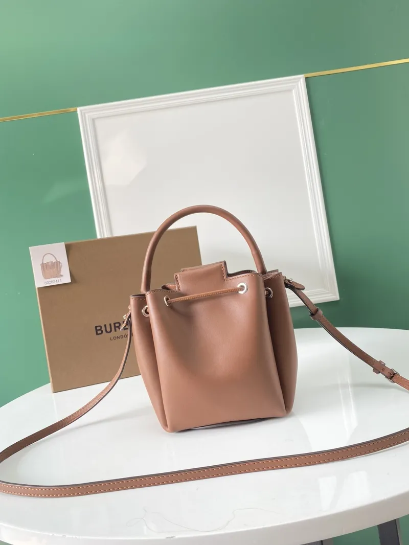 Burberry Brown Leather Bucket Bag 80285411 - Image 3