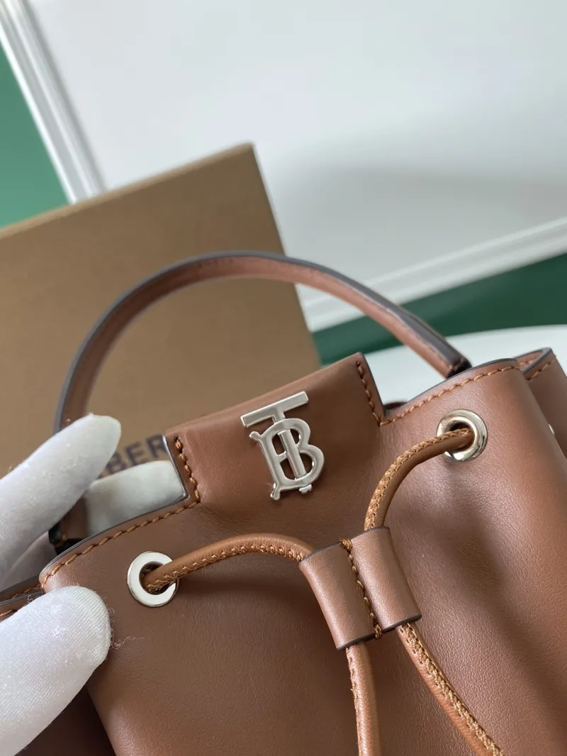 Burberry Brown Leather Bucket Bag 80285411 - Image 4