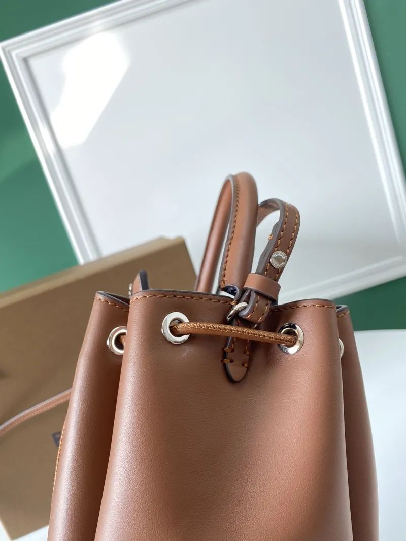 Burberry Brown Leather Bucket Bag 80285411 - Image 5