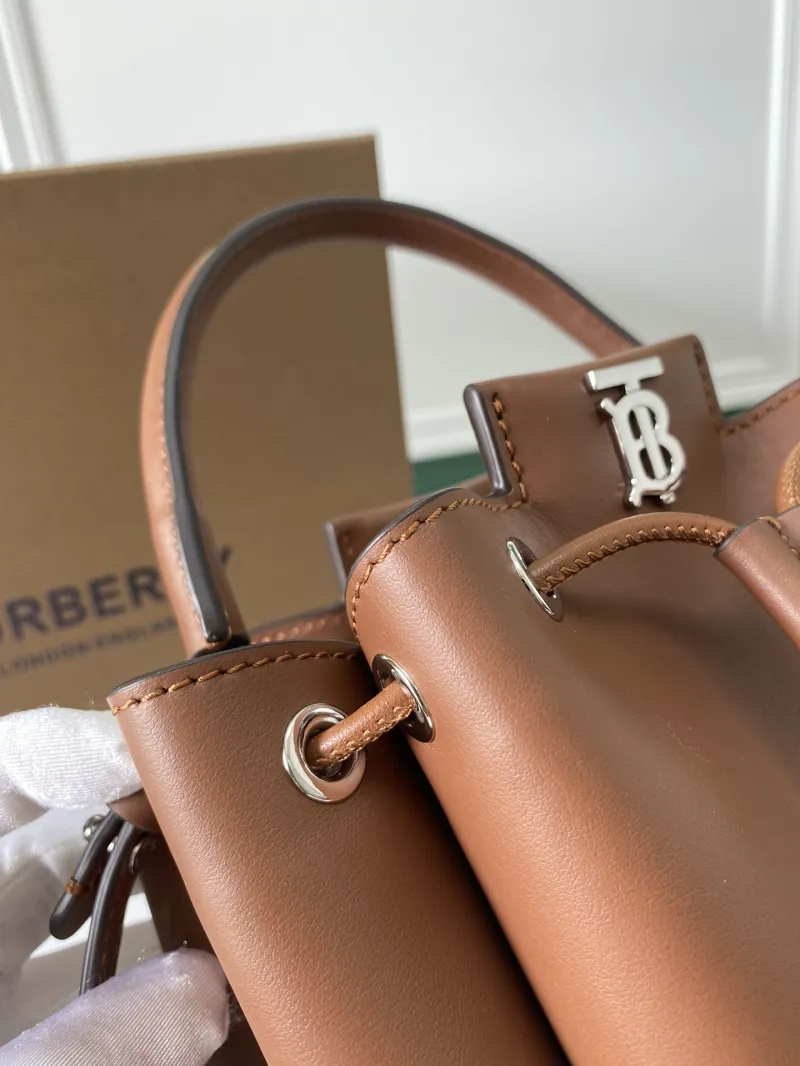 Burberry Brown Leather Bucket Bag 80285411 - Image 6