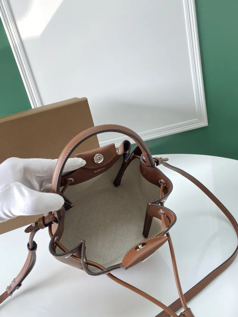 Burberry Brown Leather Bucket Bag 80285411 - Image 8