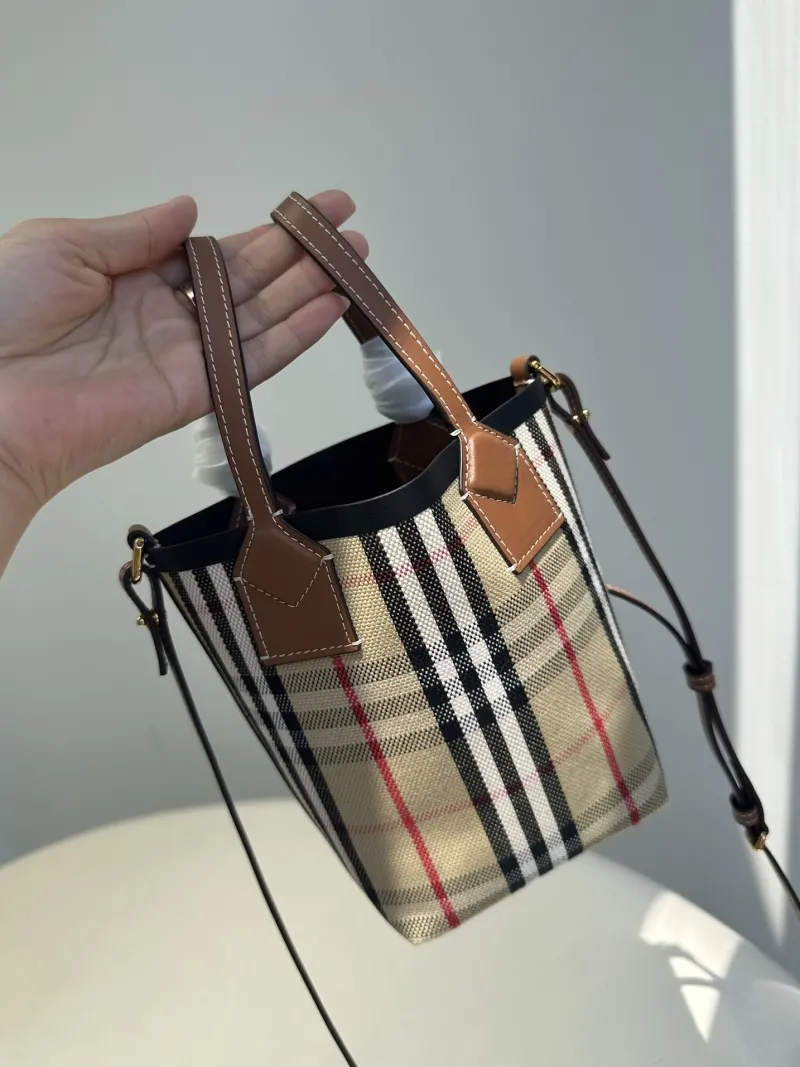Burberry Vintage Check Bucket Bag Crossbody - Image 3