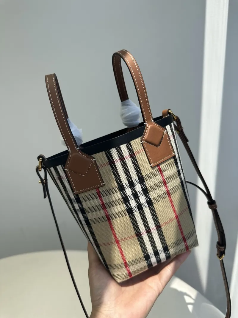 Burberry Vintage Check Bucket Bag Crossbody - Image 5
