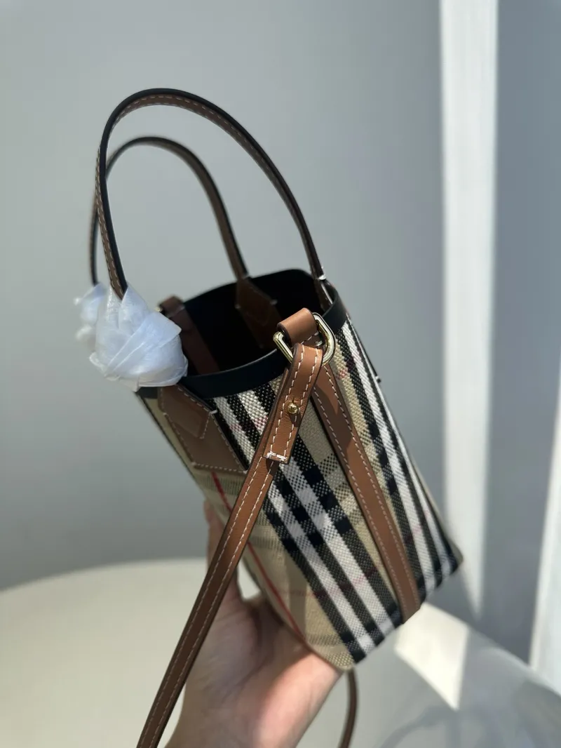 Burberry Vintage Check Bucket Bag Crossbody - Image 7